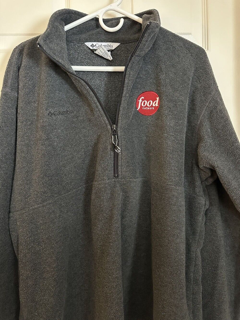 Columbia The Food Network Promo Pullover Fleece Jacket Size L Dark Gray